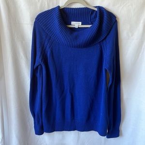 Kim Rodgers royal blue, oversized, cowl neck sweater